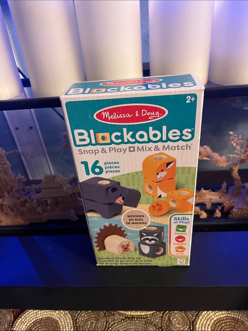 Melissa & Doug Blockables Snap & Play Mix & Match - Teal, Orange, Black